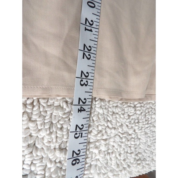 Notations Womens Taupe Silk Sleeveless Collared Pockets Blouse Top Size Large - Picture 6 of 6